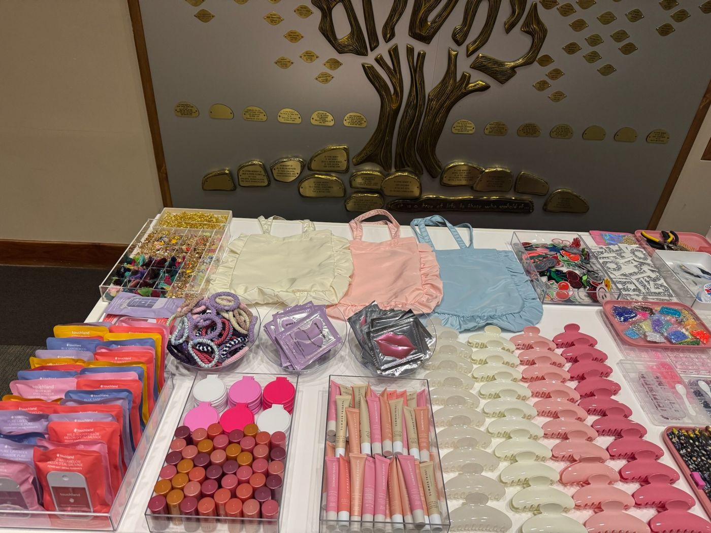 Charm & Scrunchie Favor Table